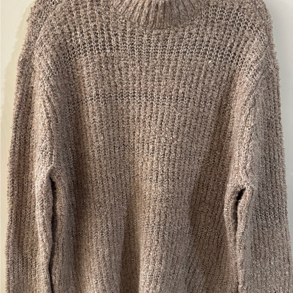 Falls Creek Beige Women’s Mock Turtleneck Sweater